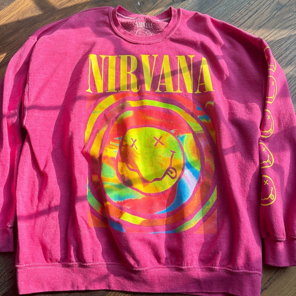 NIRVANA Bright Pink Logo Tee